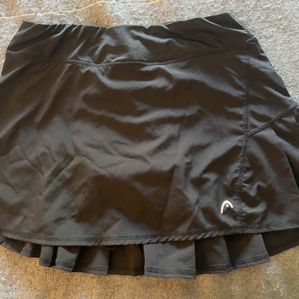 Black nylon Head tennis skirt  Large